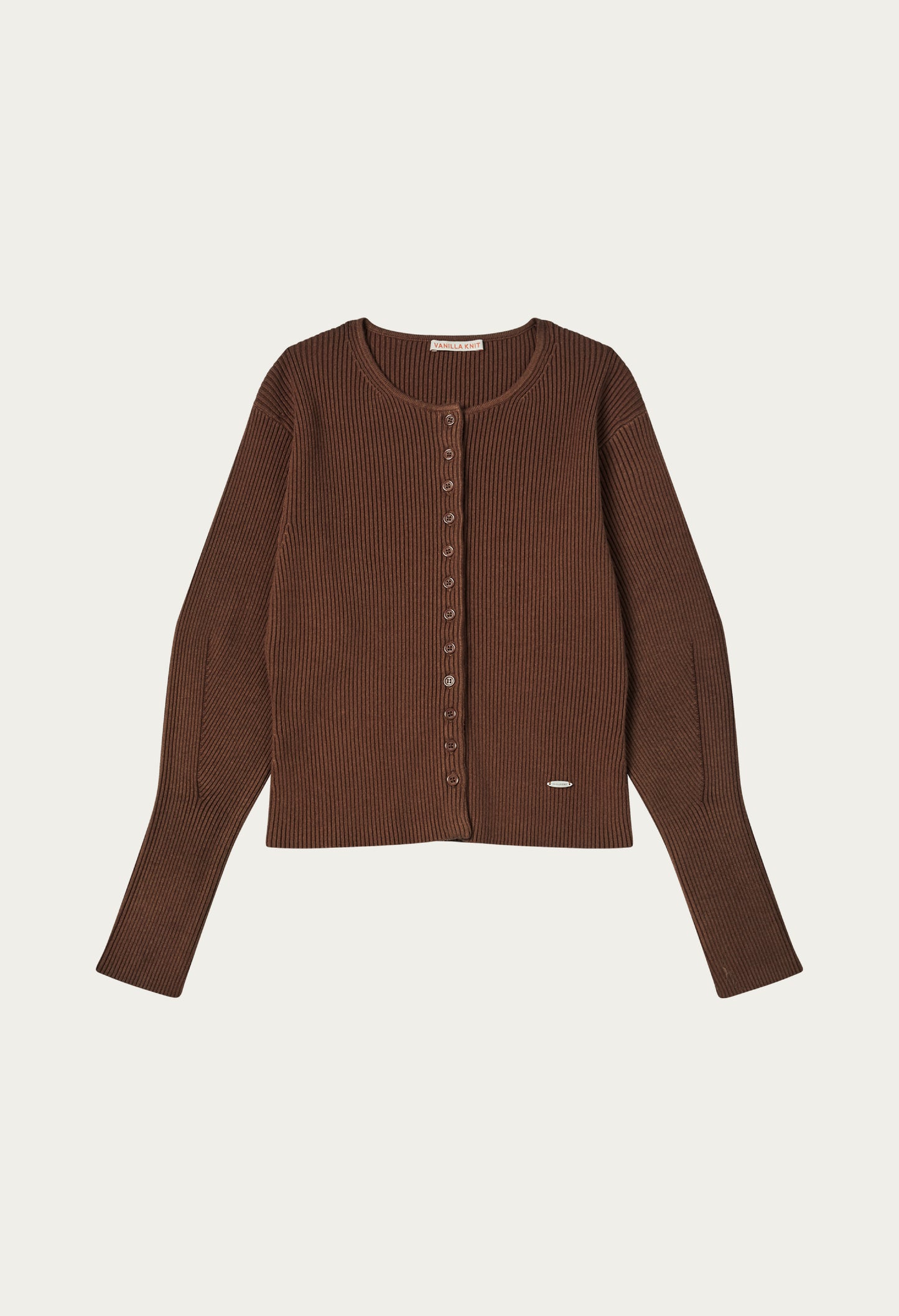 Novel volume knit cardigan