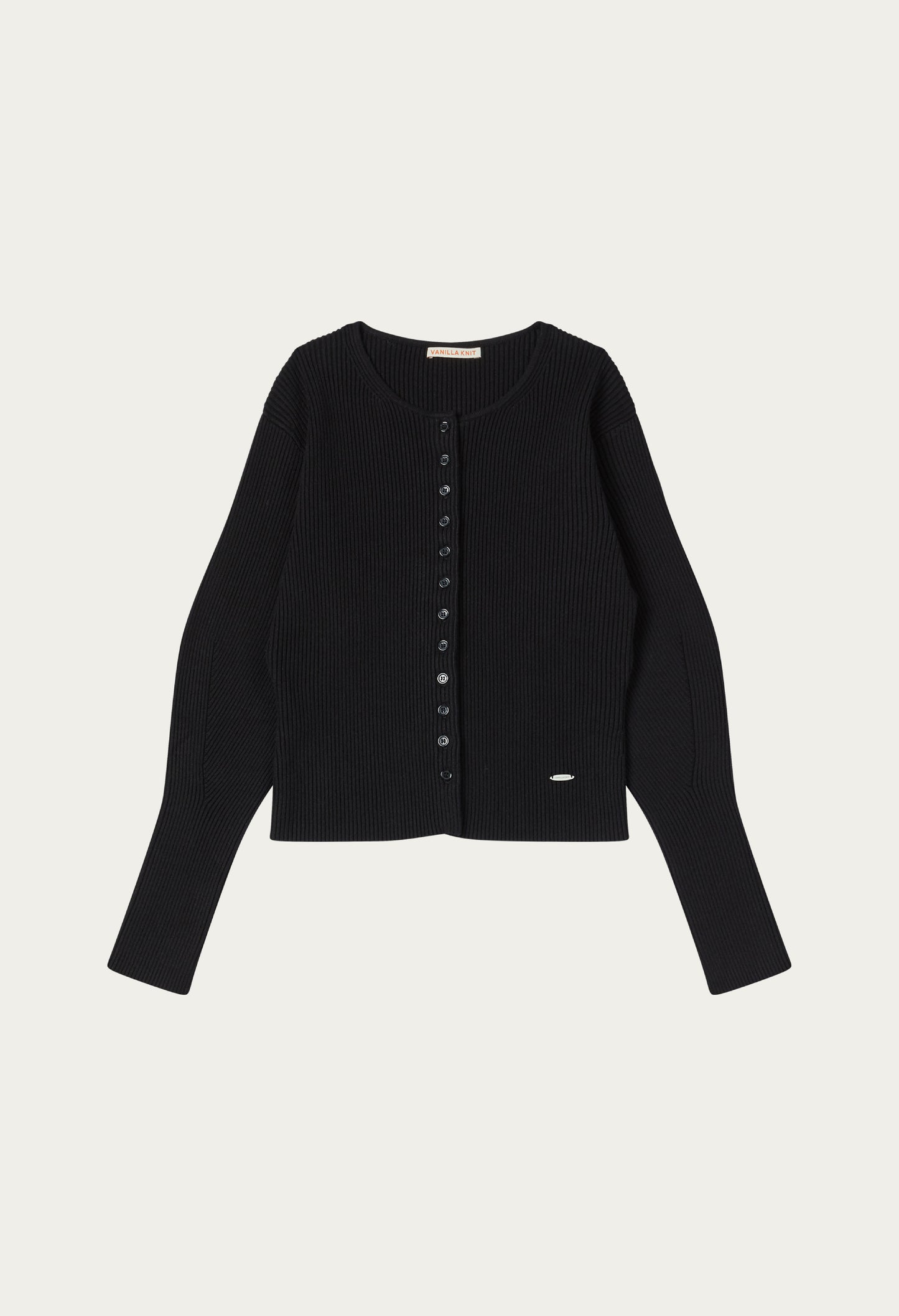 Novel volume knit cardigan