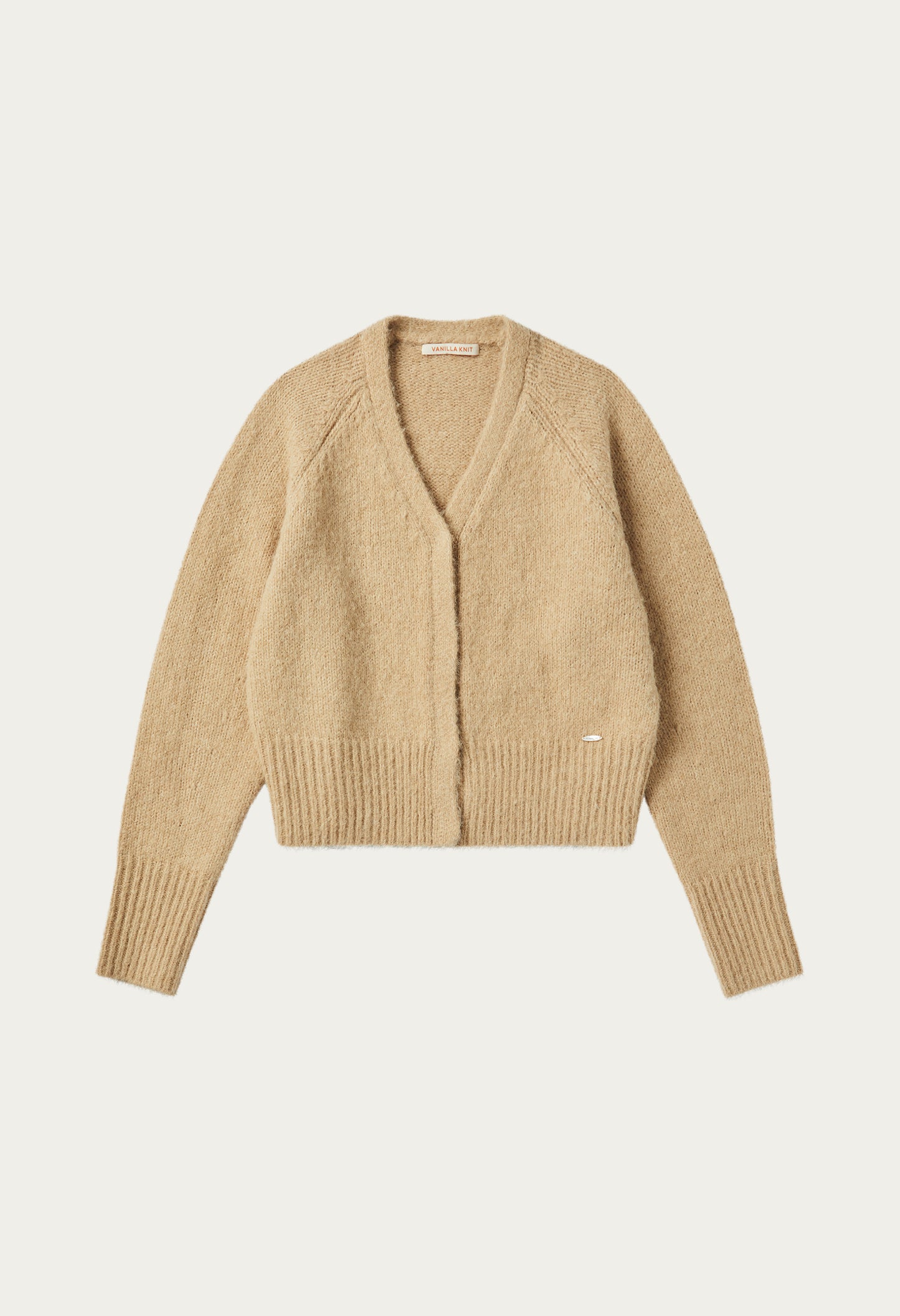 Winter volume silhouette wool knit cardigan