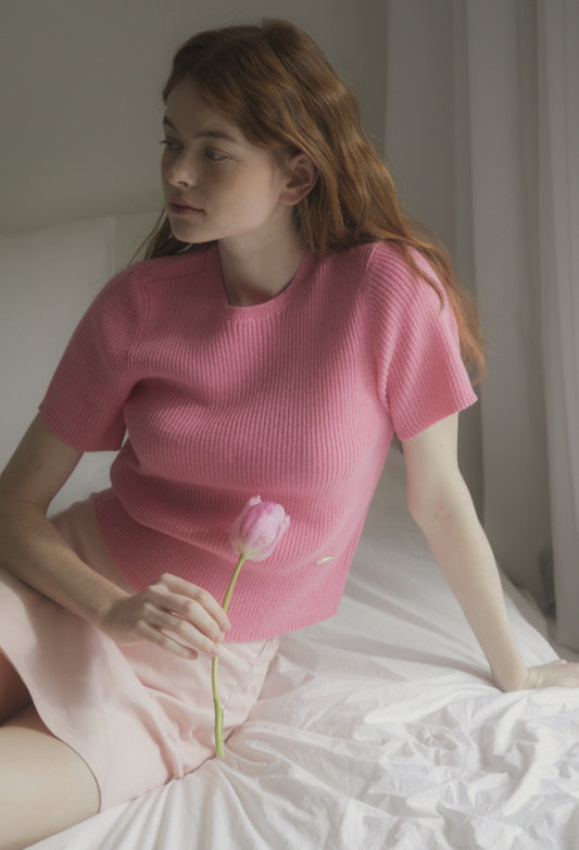 Joy wool blend sleeve knit