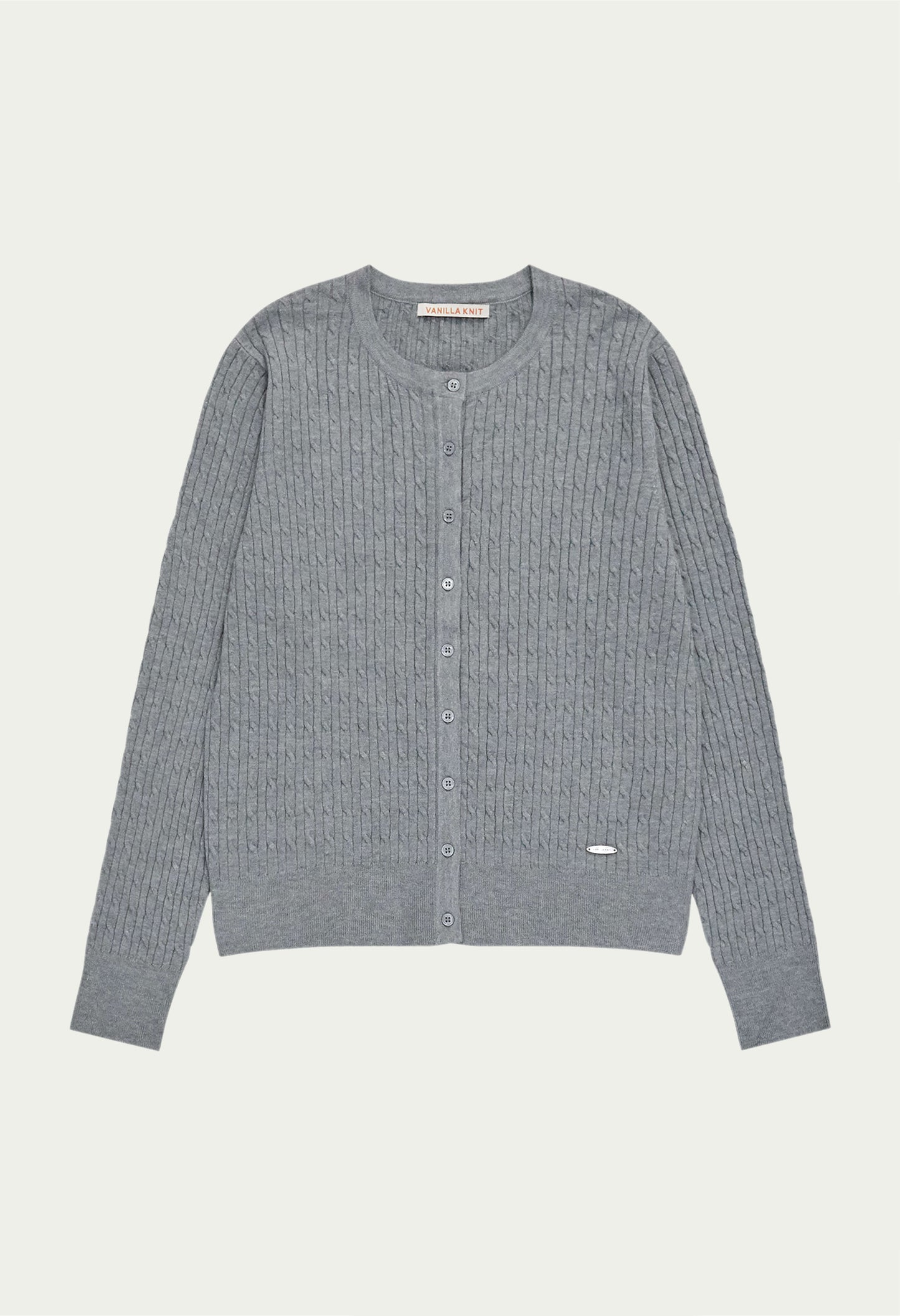 Classic Cable Round Knit Cardigan