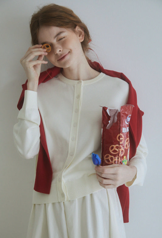 Loose Fit Spring Basic Knit Cardigan