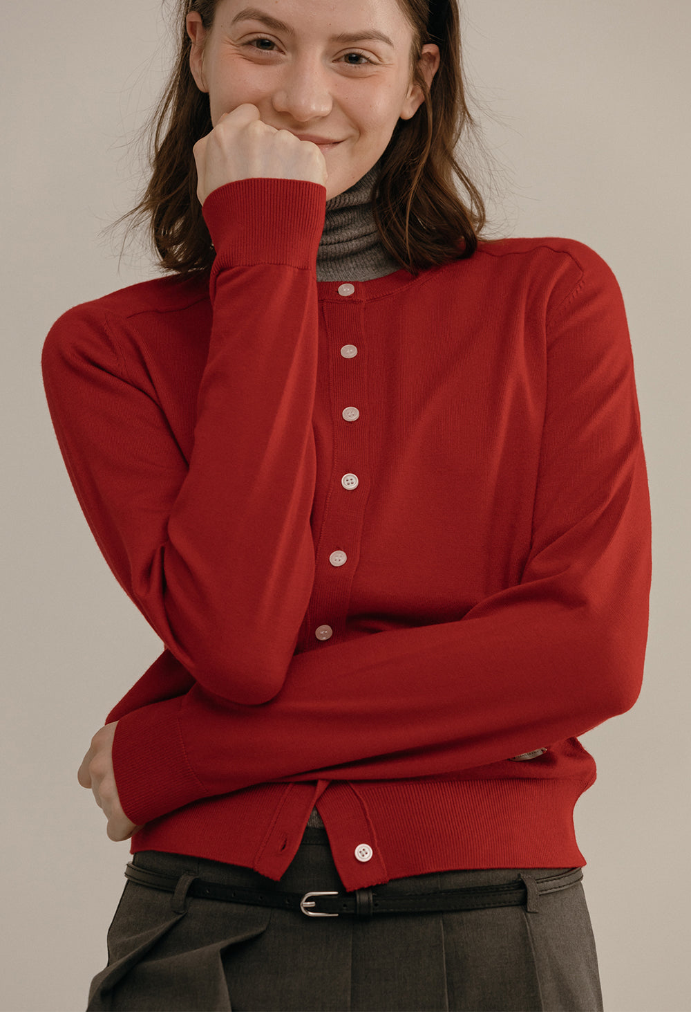 Loose Fit Spring Basic Knit Cardigan