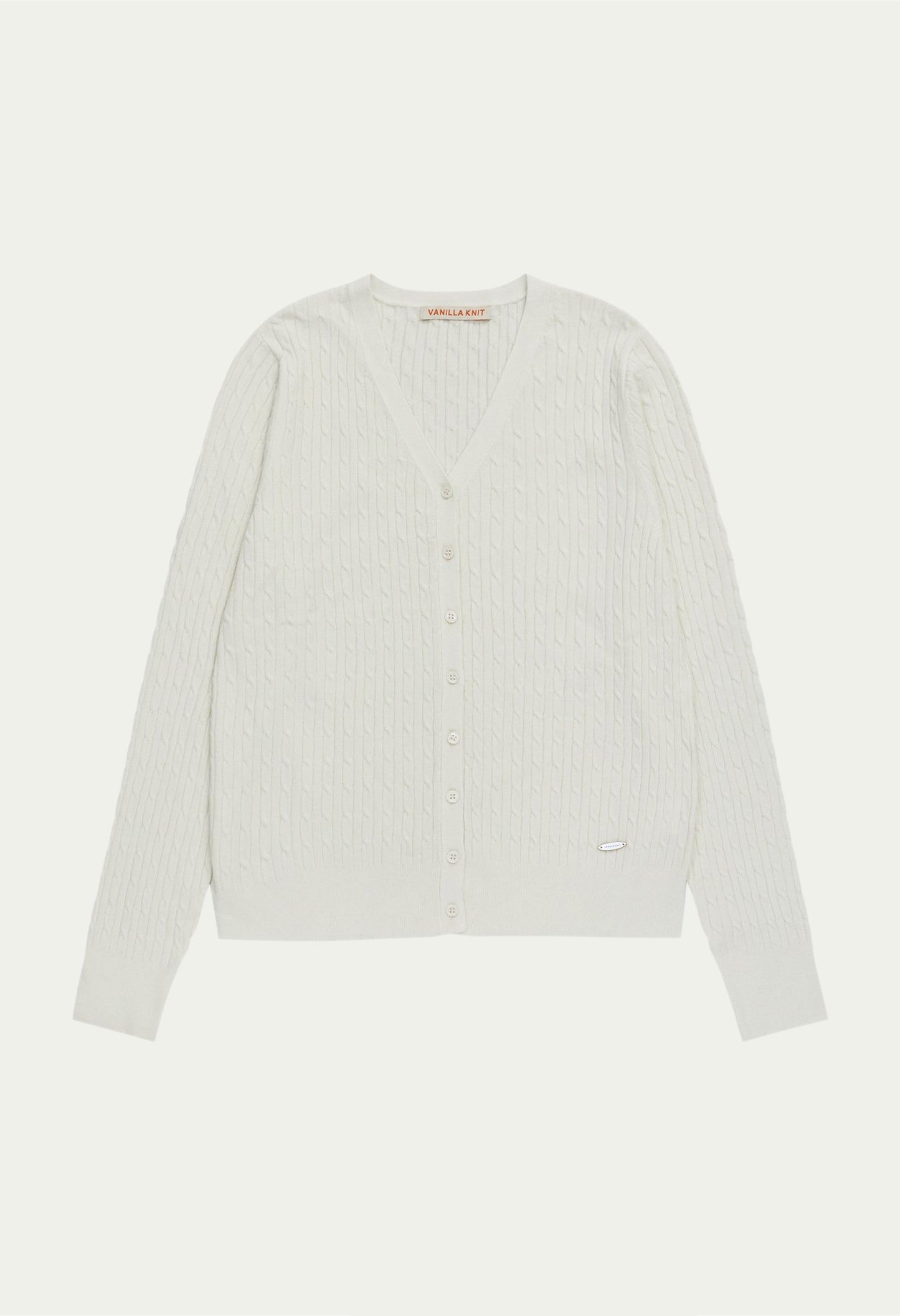 Classic Cable V-Neck Knit Cardigan