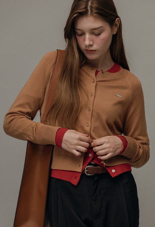 Editor basic wool knit cardigan