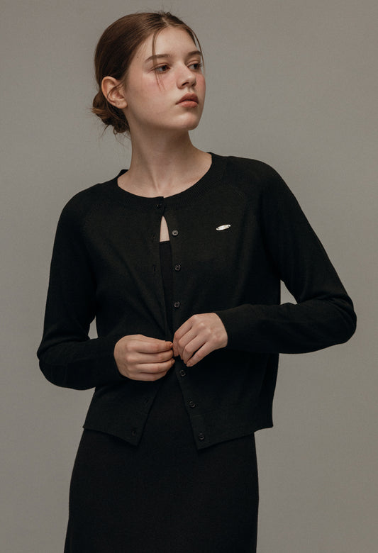Editor basic wool knit cardigan