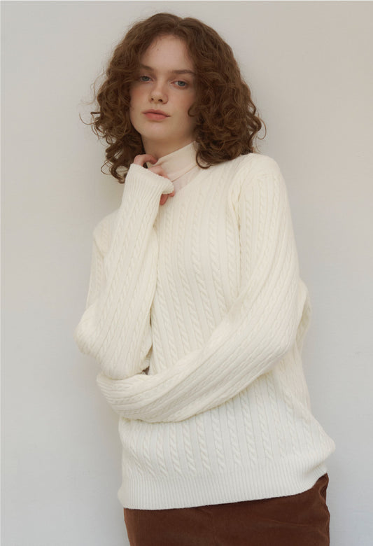 Basic cable round knit