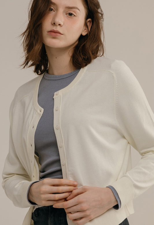 Loose Fit Spring Basic Knit Cardigan