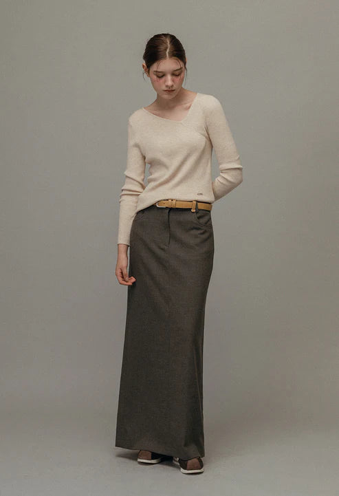 [Same-Day Shipping] Charming slim wool cut out knit
