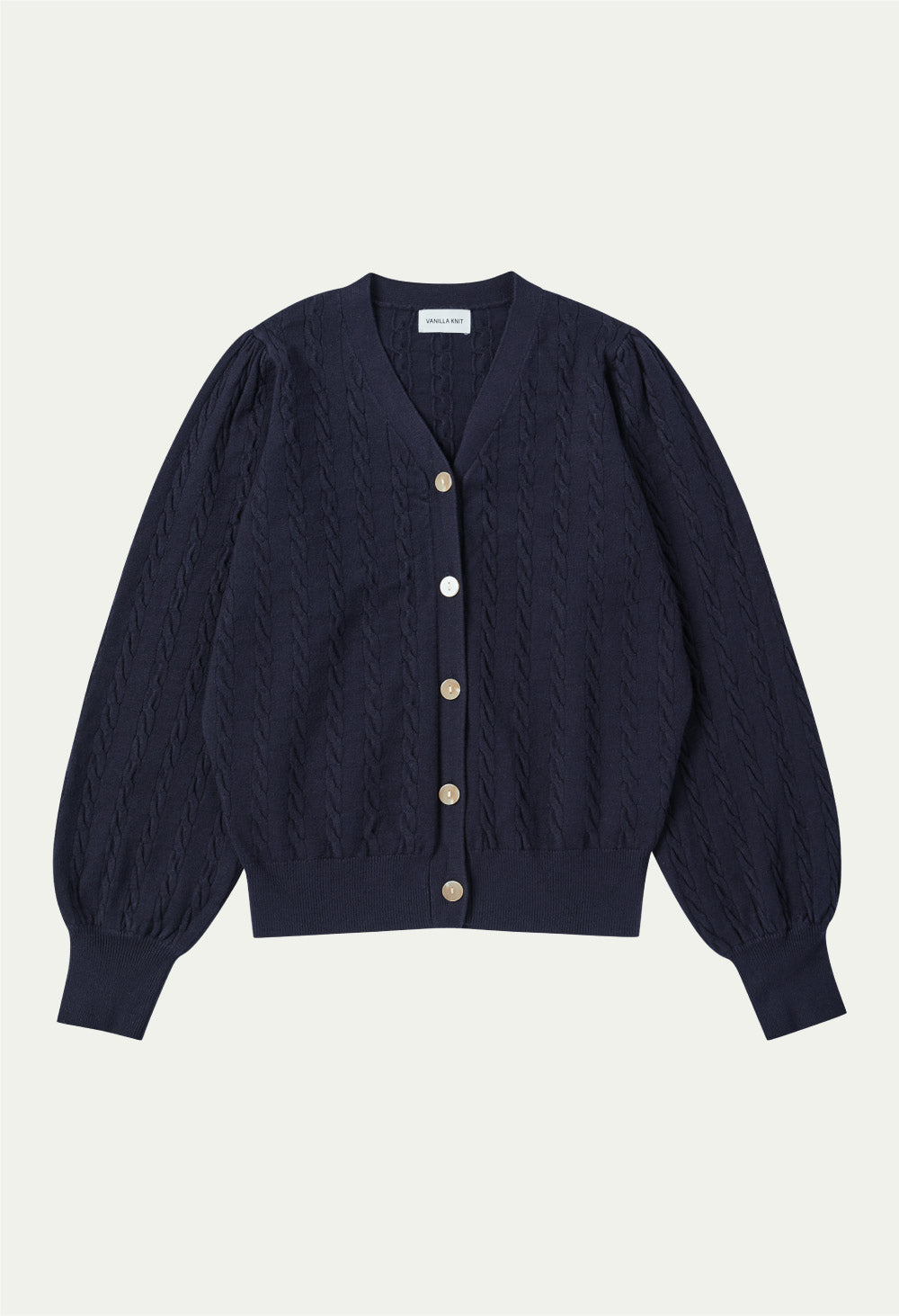 Perfume v neck cashmere knit - Navy/Ivory