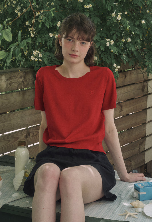 Sunshine basic half sleeve knit