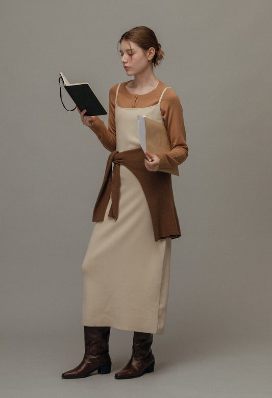 knitted dress philippines Knitted dress with draped straps - Women