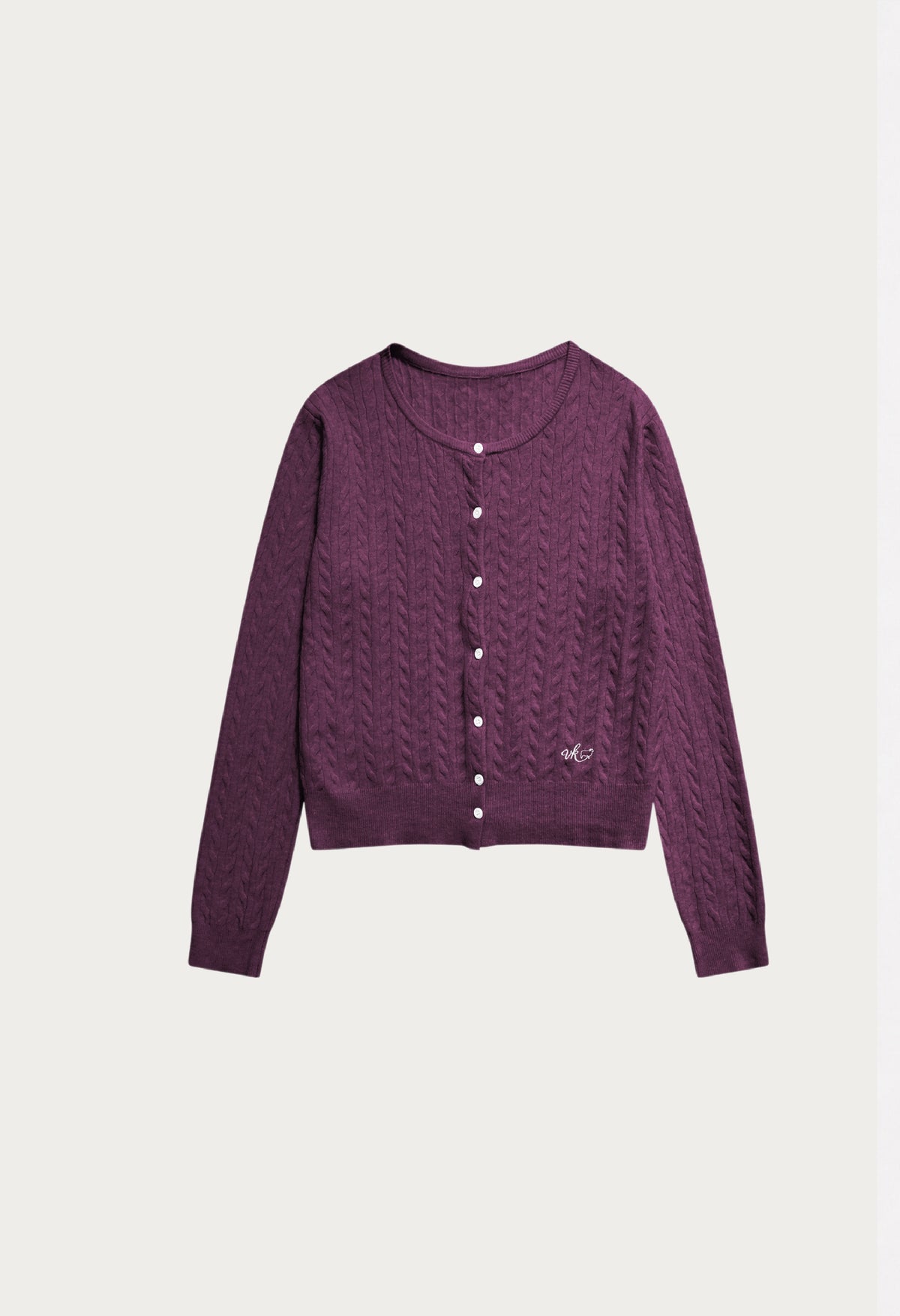 Row Cable Knit Cardigan