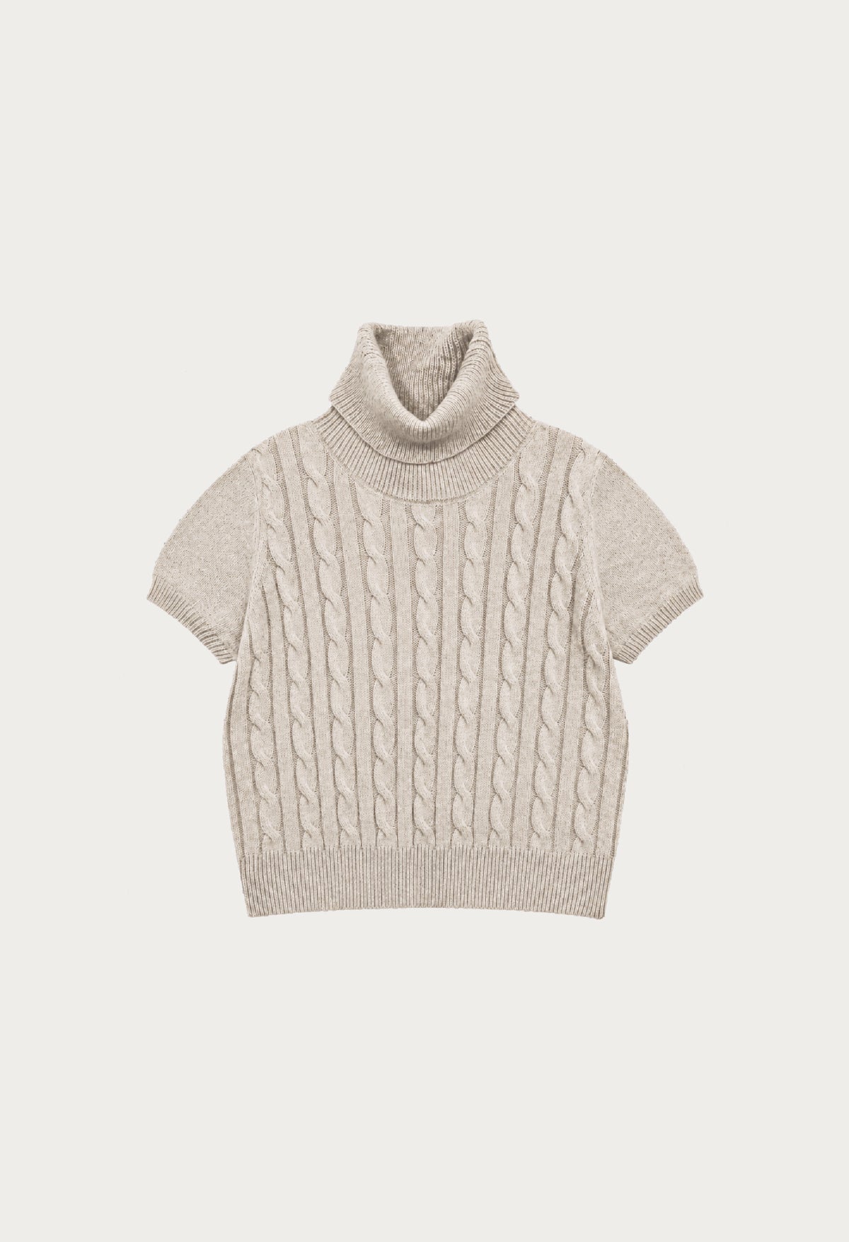 Autumn Cable Turtleneck Wool Knit