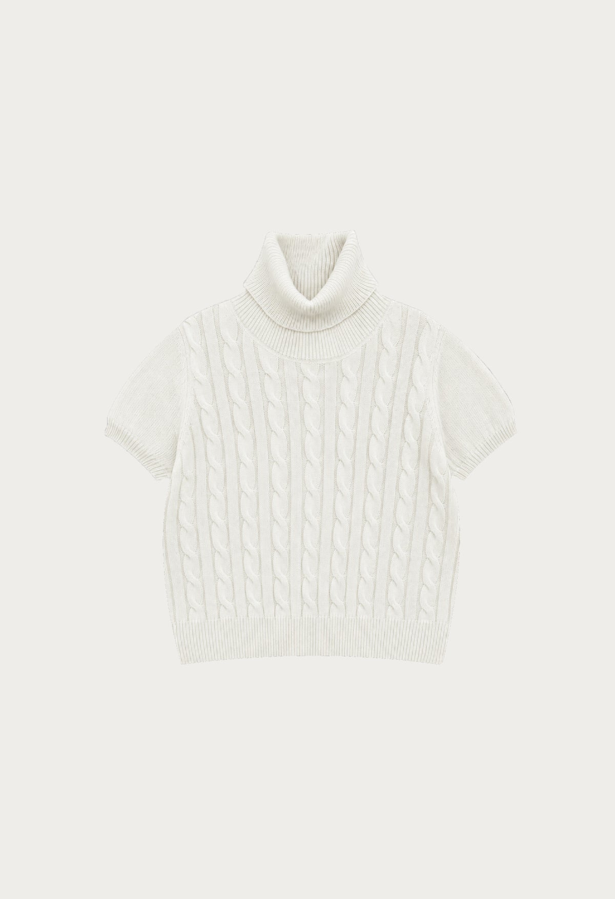 Autumn Cable Turtleneck Wool Knit