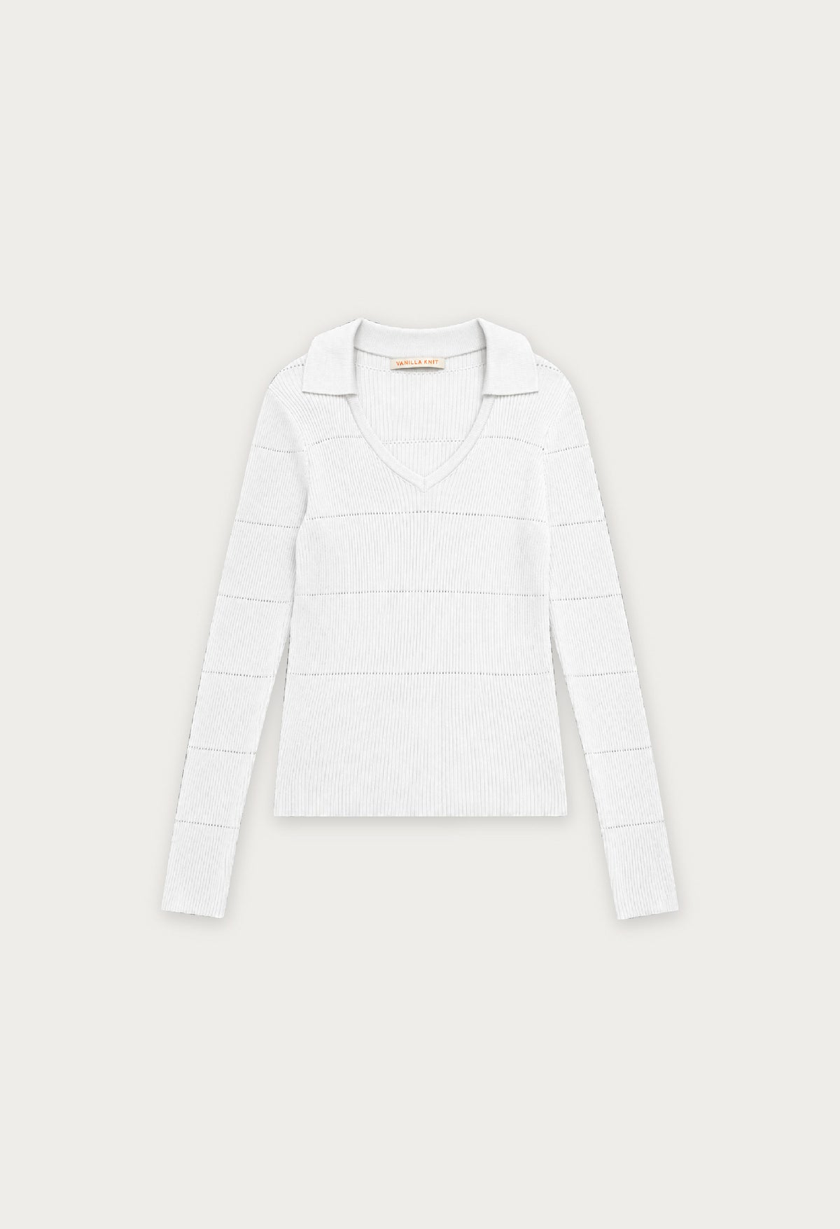 Week V-Neck Collared Knit
