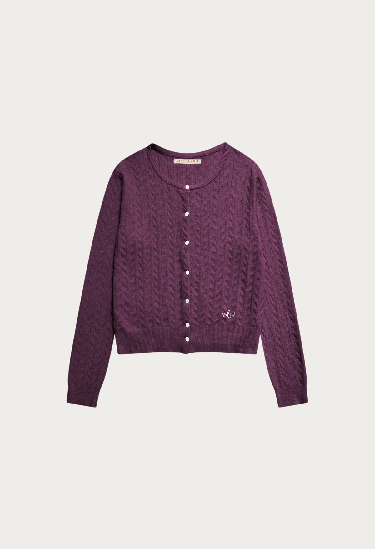 Row Cable Knit Cardigan