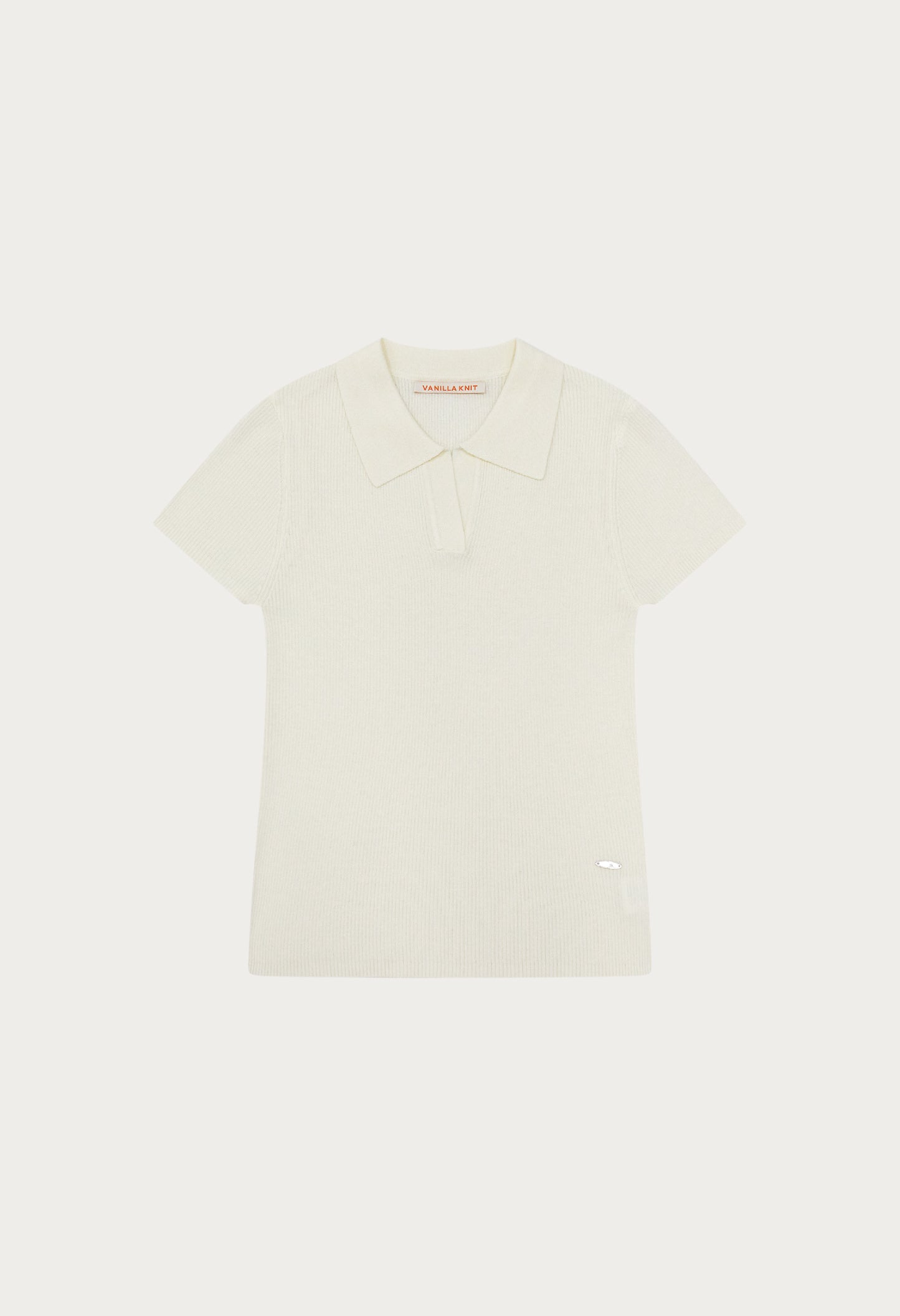 Sunday Slim Ribbed Collar Short Sleeve Knit