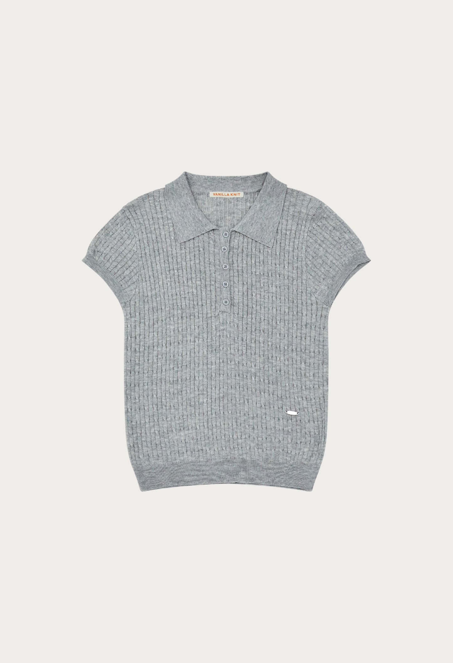 Dayshell Cable Collar Short Sleeve Knit