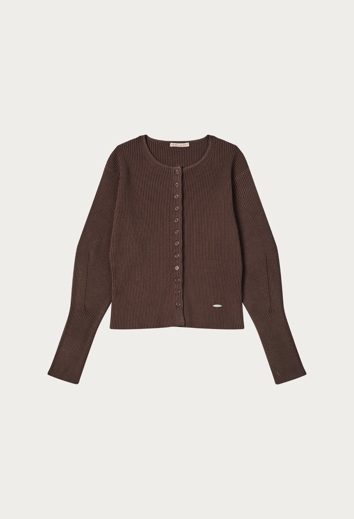 Novel volume knit cardigan