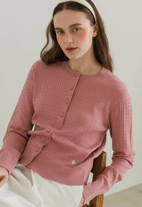 [Same-Day Shipping] Glow cable knit cardigan
