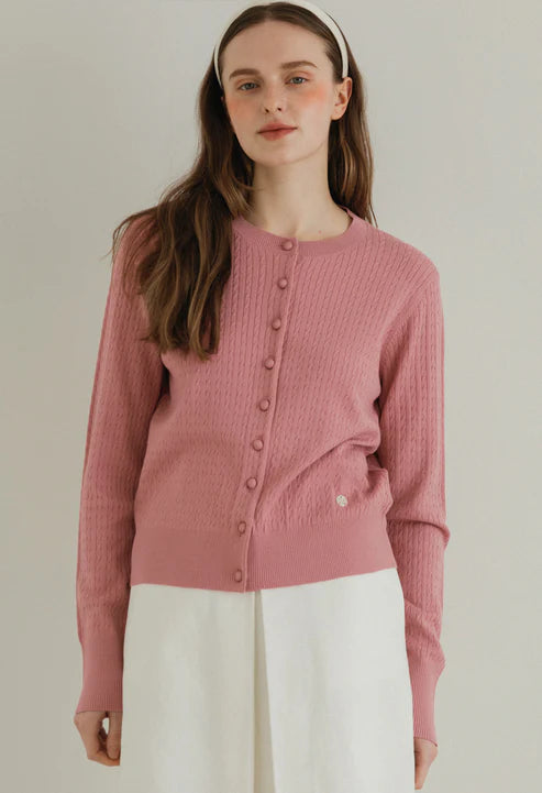 [Same-Day Shipping] Glow cable knit cardigan