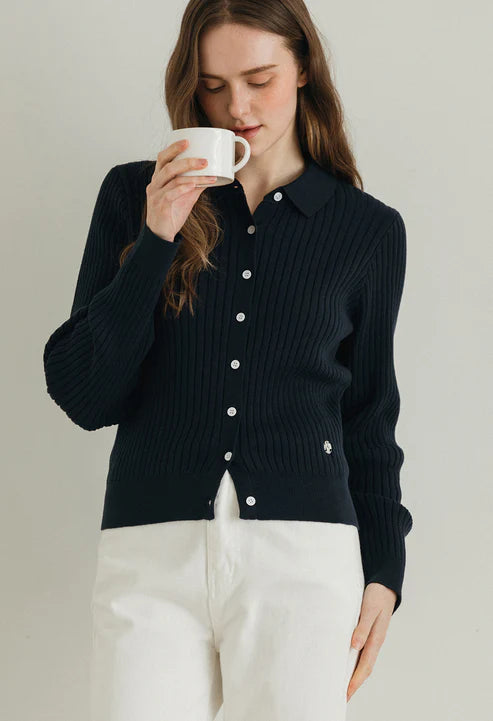 [Same-Day Shipping] Romance collar knit cardigan