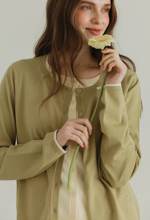 [Same-Day Shipping] Babe layered knit cardigan
