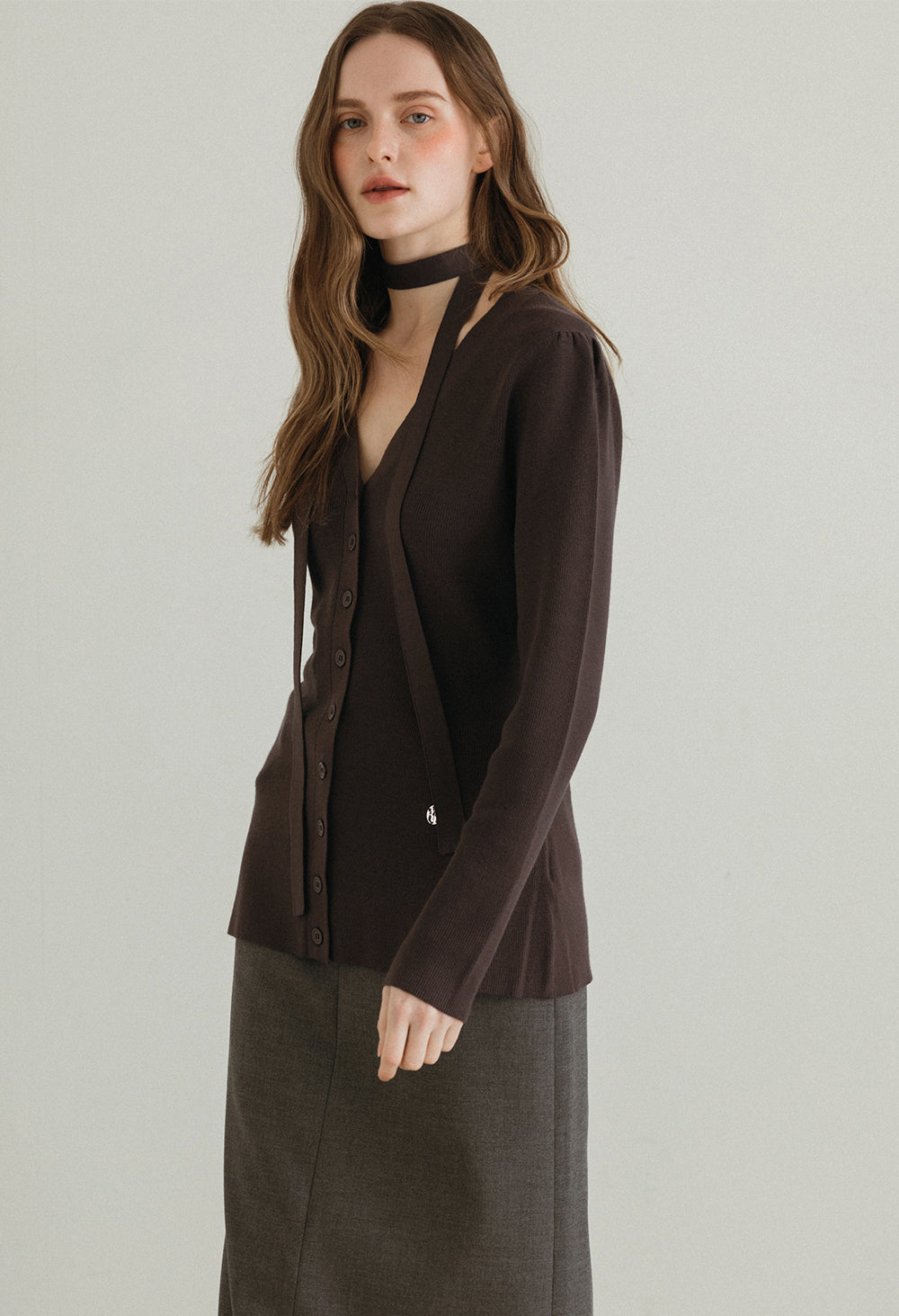 Hug scarf knit cardigan