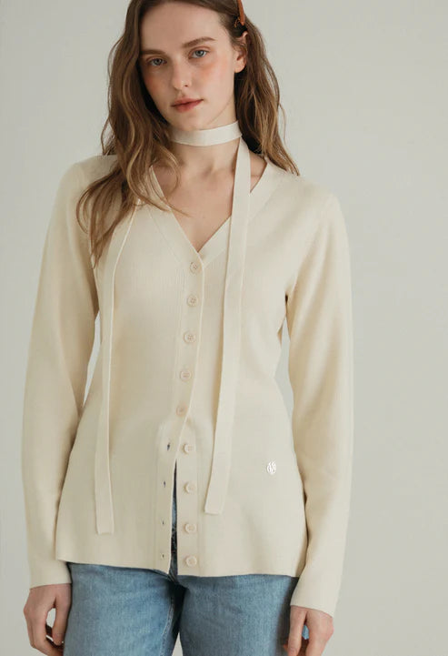 [Same-Day Shipping]  Hug scarf knit cardigan