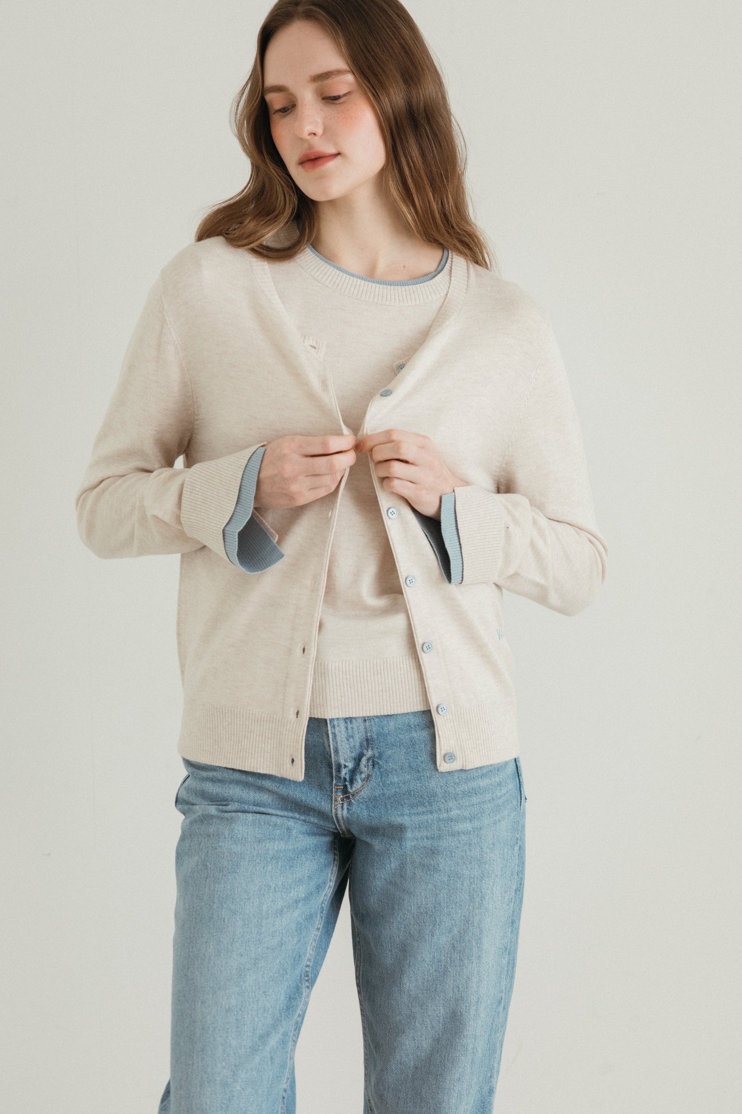 Oasis layered knit cardigan