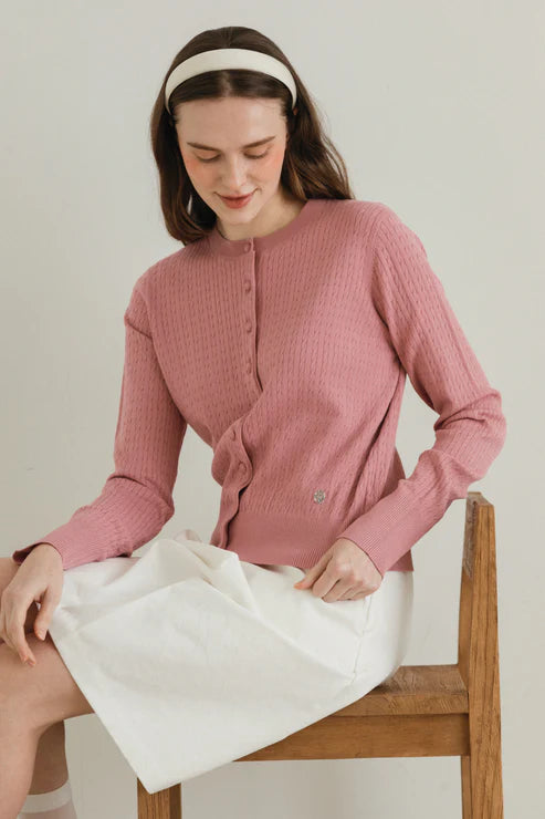 [Same-Day Shipping]  Glow cable knit cardigan