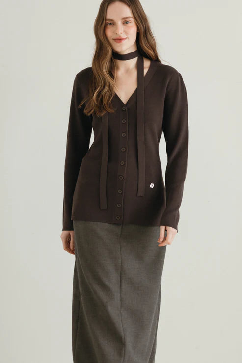 [Same-Day Shipping]  Hug scarf knit cardigan