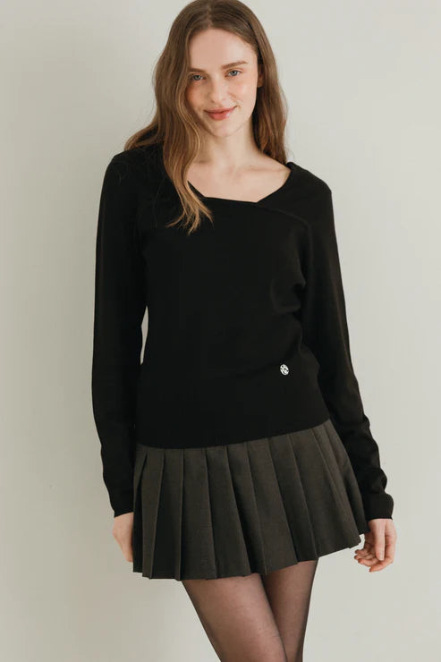 [Same-Day Shipping] Spicy square neck knit
