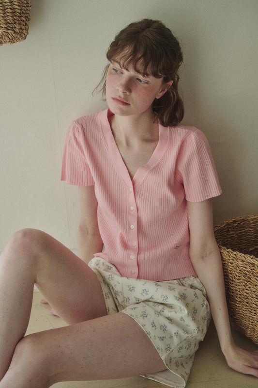 [Same-Day Shipping] Sherbet silk knit iced sleeve knit