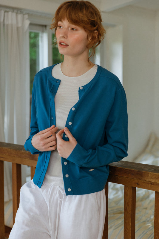Loose Fit Spring Basic Knit Cardigan