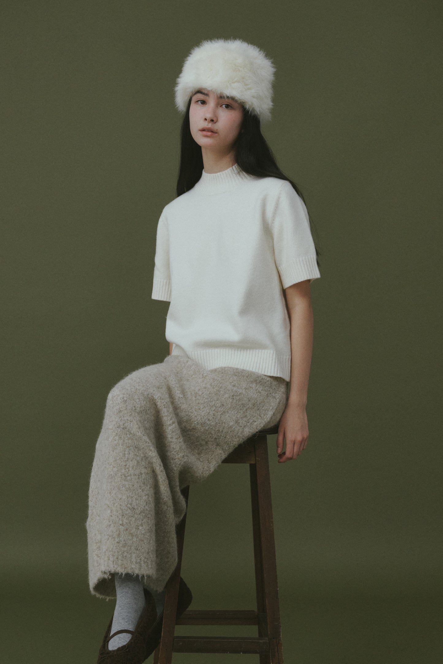 [ Winter season ] Vanilla Basic Wool Half-Neck Knit