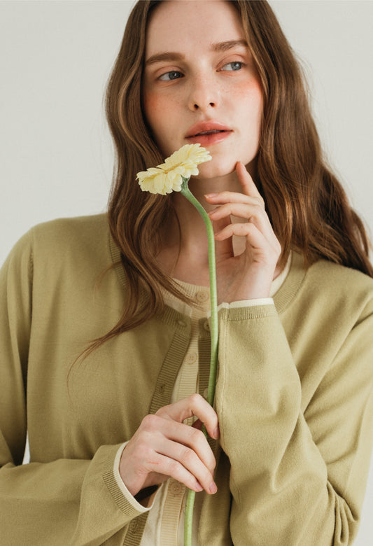 Babe layered knit cardigan