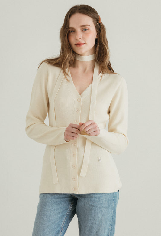 Hug scarf knit cardigan