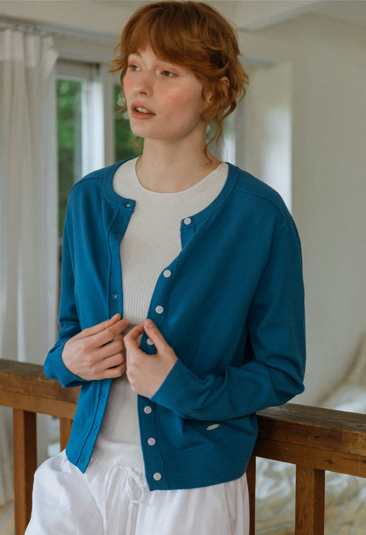 Loose Fit Spring Basic Knit Cardigan