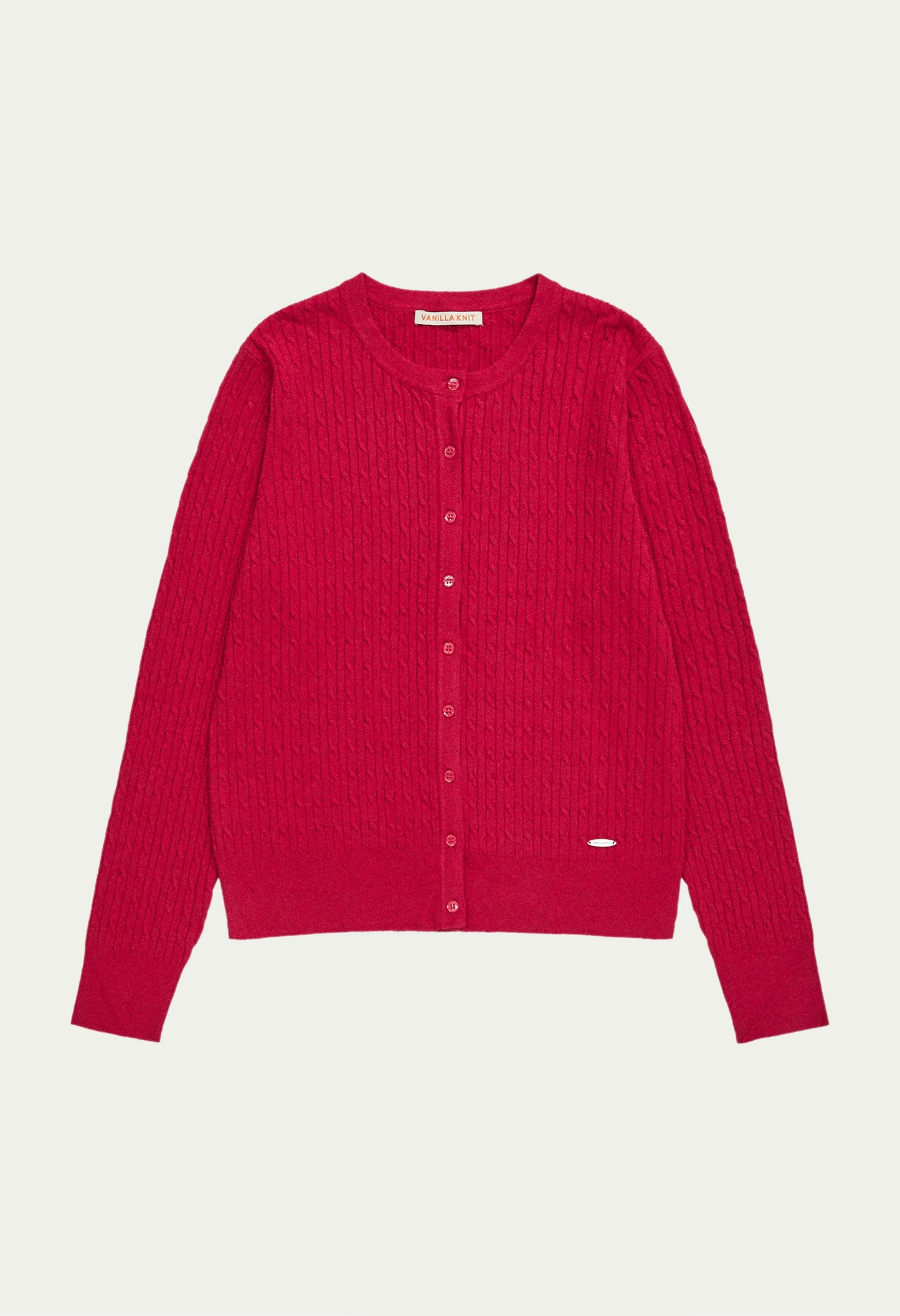 Classic Cable Round Knit Cardigan