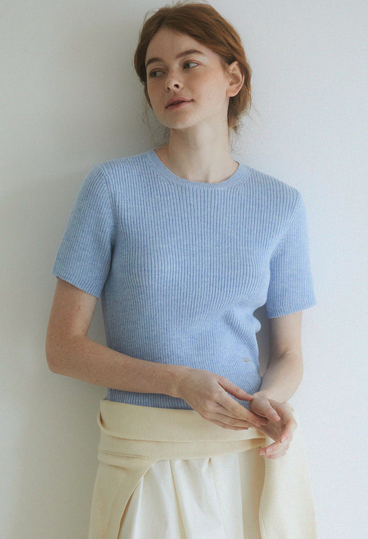 Joy wool blend sleeve knit