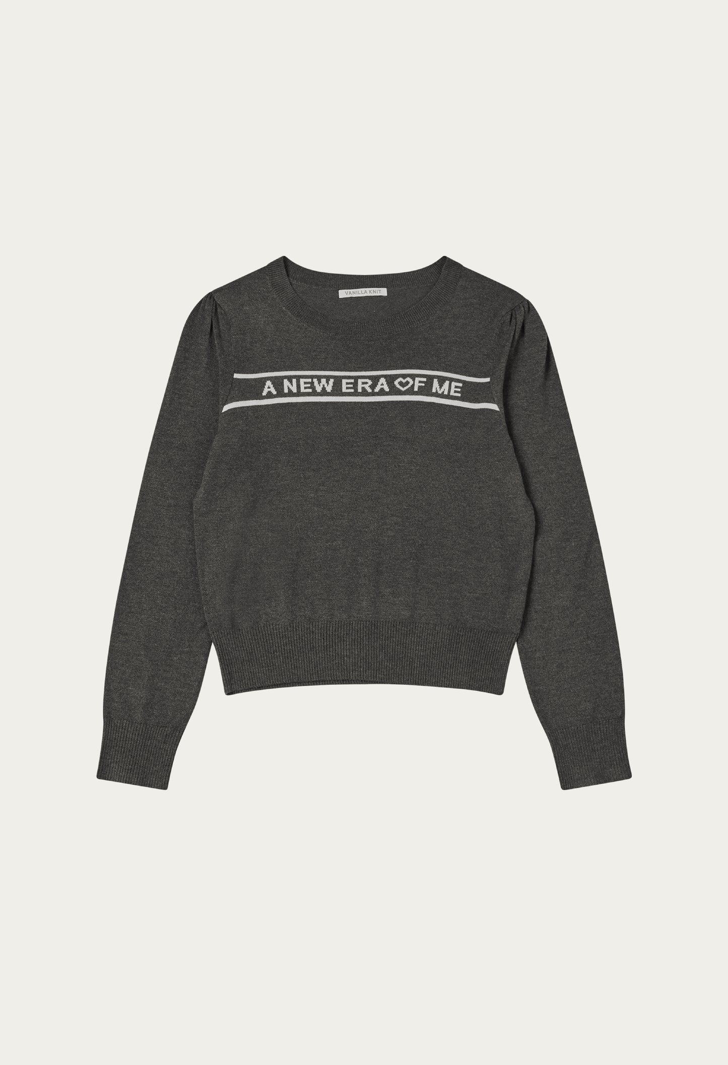 New era lettering puff pullover knit