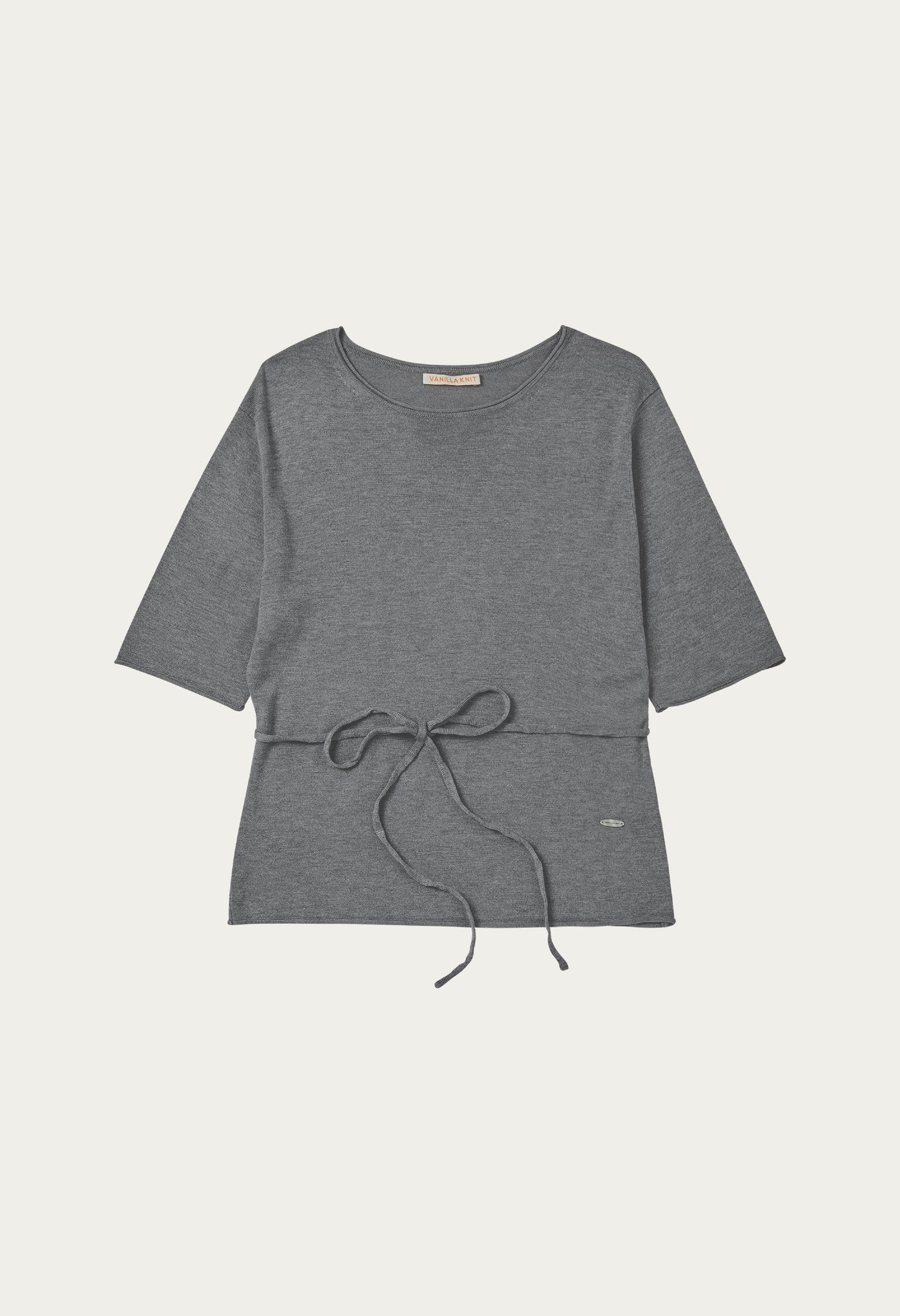 Strap wool half sleeve knit