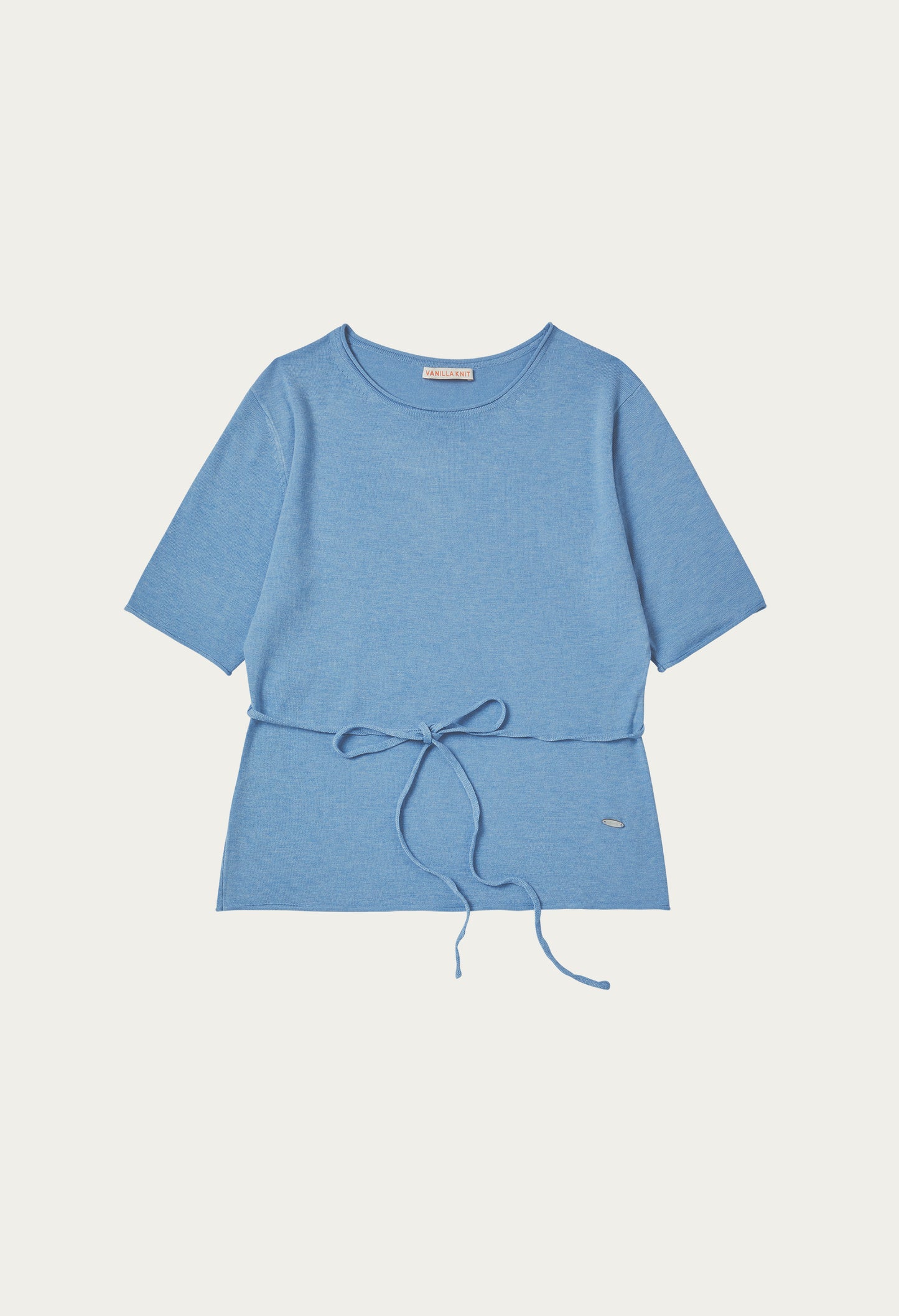 Strap wool half sleeve knit