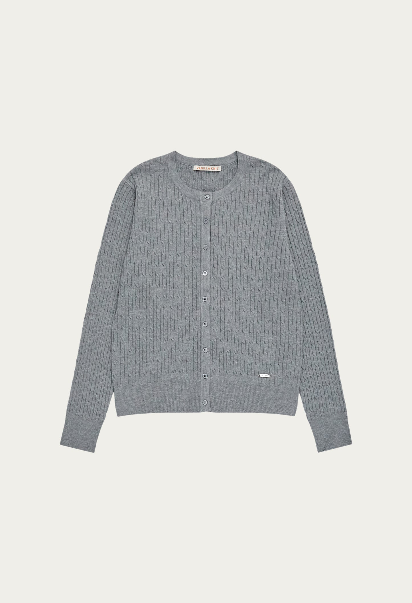 Classic Cable Round Knit Cardigan