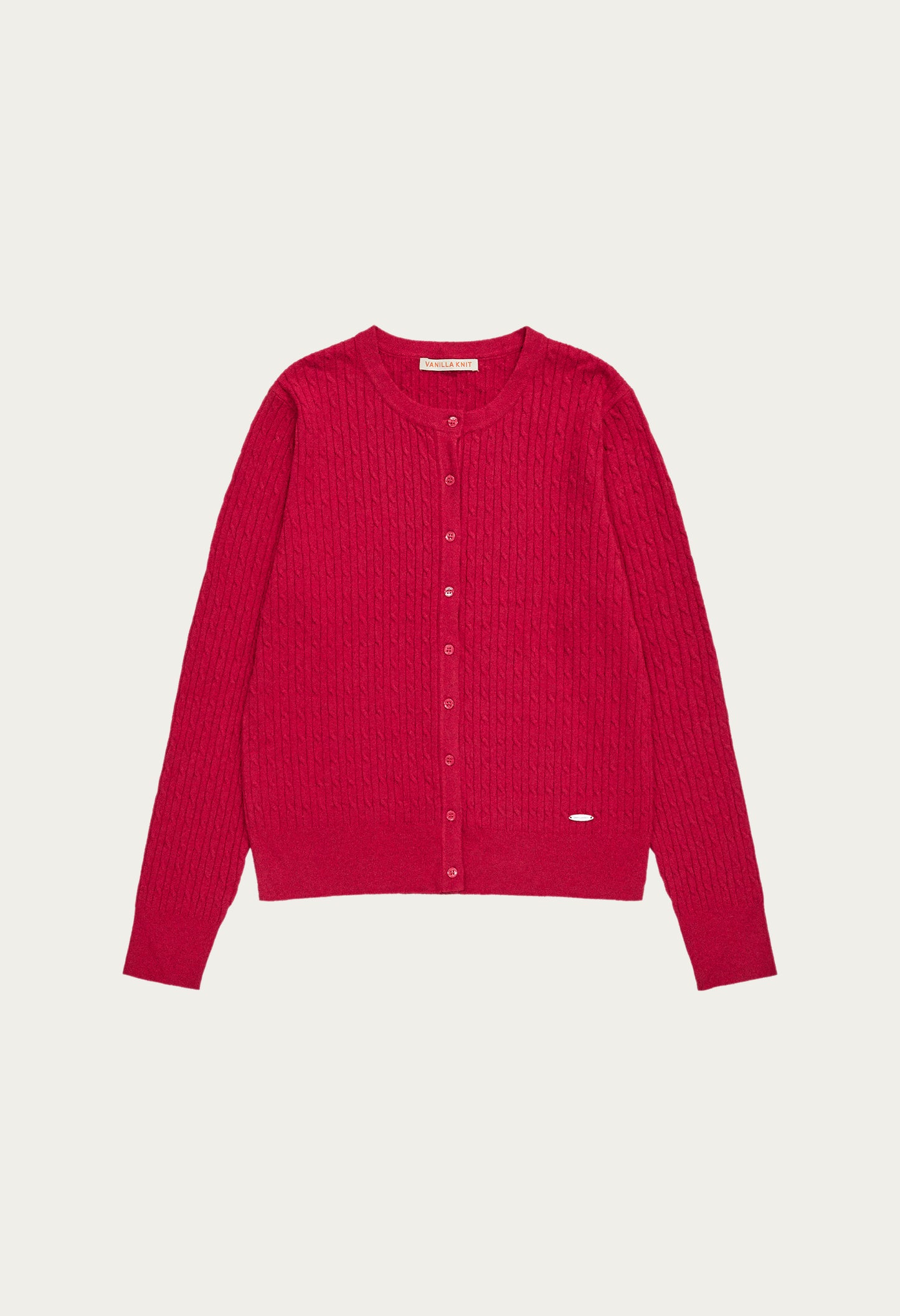 Classic Cable Round Knit Cardigan