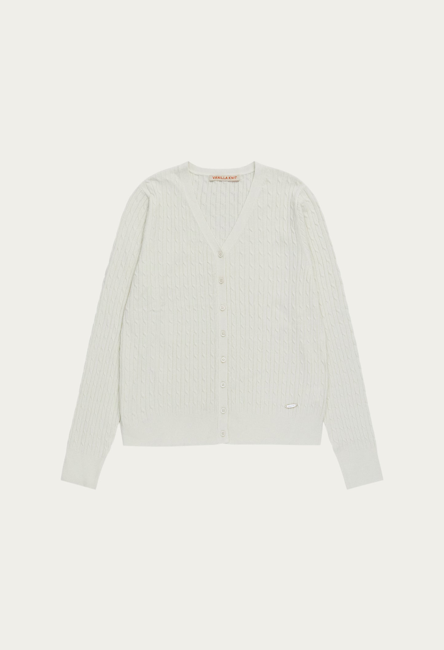 Classic Cable V-Neck Knit Cardigan