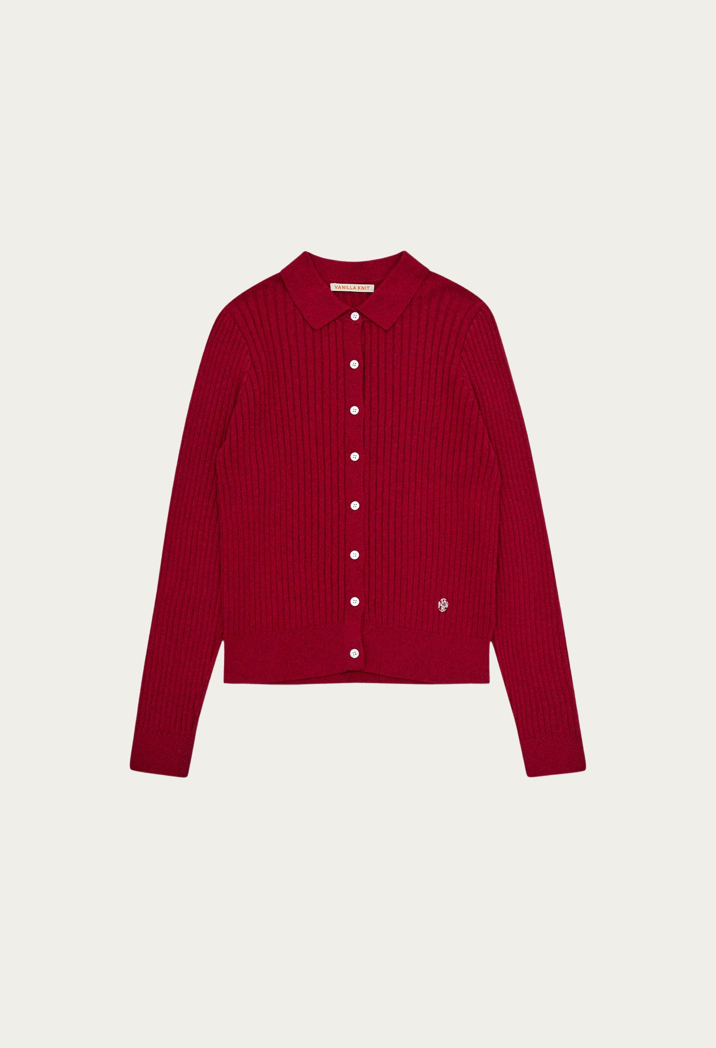 Romance collar knit cardigan