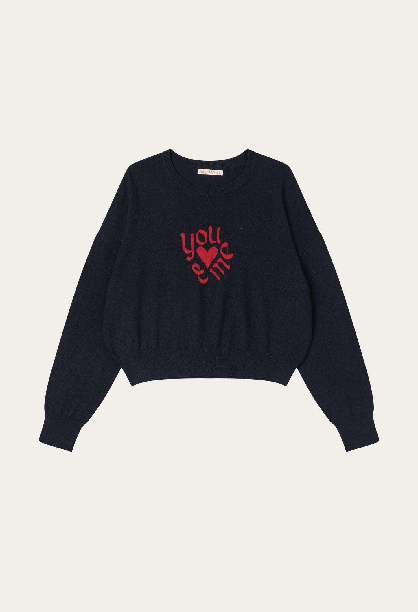 You and me overfit pullover knit